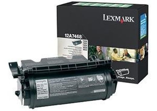 Toner original lexmark 12a7468 negro
