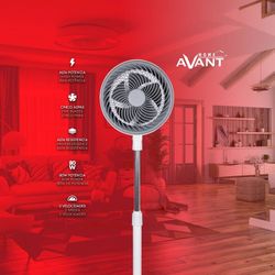 Ventilador de pie 10" diametro 105cm altura 5 aspas 80W