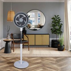 Ventilador de pie 10" diametro 105cm altura 5 aspas 80W