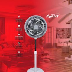 Ventilador de pie 12" diametro 105cm altura 5 aspas 90W