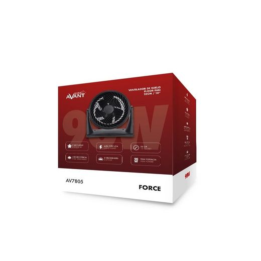 Ventilador de sobremesa 10" diametro 25cm altura 5 aspas 90W Inclinación ajustable