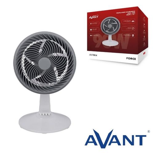 Ventilador de sobremesa 12" diametro 30cm altura 5 aspas 90W