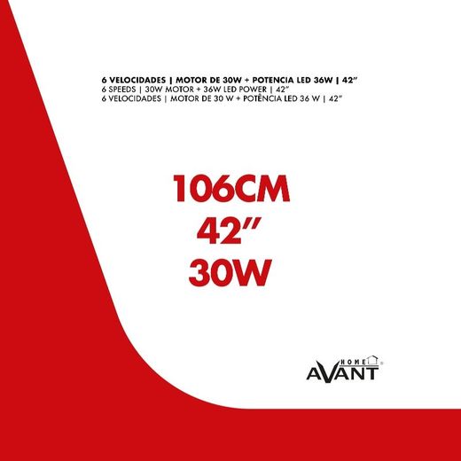 Ventilador de techo 42"/106cm
