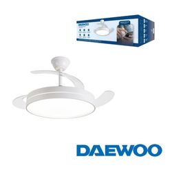 Ventilador de techo con aspas retráctiles Borde negro