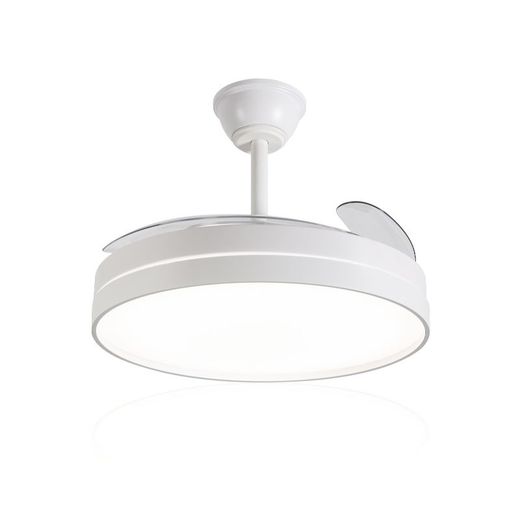Ventilador de techo con aspas retráctiles Borde negro