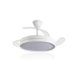 Ventilador de techo con aspas retráctiles Borde negro