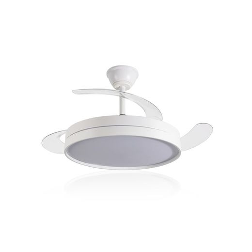 Ventilador de techo con aspas retráctiles Borde negro