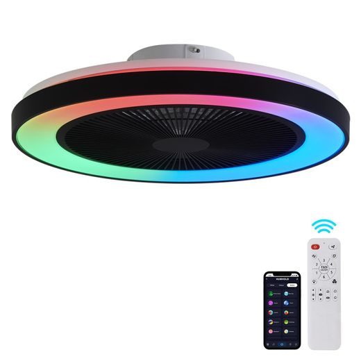 Ventilador de techo + luz multicolor - Diametro 49cm