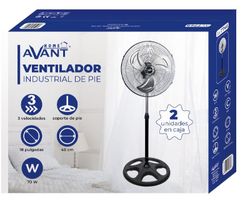 Ventilateur Industriel Avant 18" - 70W - 45Cm 2 Unités en Caixa - Grade Preta