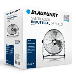 Ventilador industrial cromado de suelo 50cm 140W Blaupunkt