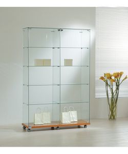 Vitrina 180 x 117 x 40 cm. 2 módulos y 8 estantes