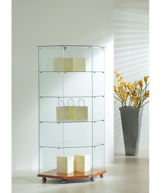 Vitrine 180 x 68 x 68 cm. canto 4 prateleiras