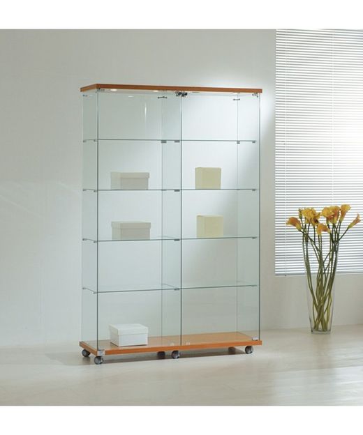 Vitrine 181 x 117 x 40 c. 2 módulos, 8 prateleiras, com luz