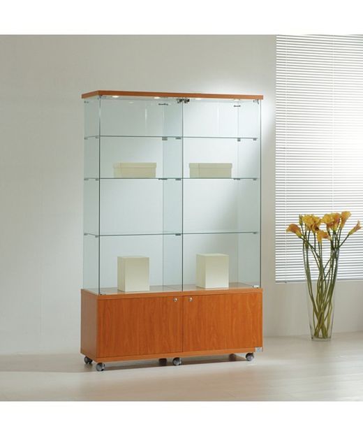 Vitrine 181 x 117 x 40 cm. 2 módulos com buck, 6 prateleiras e luz