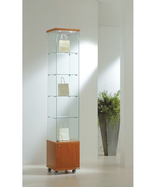 Vitrine 220 x 40 x 40 cm. Buck, 4 prateleiras, com luz