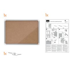 Vitrine interne Nobo. Porte batterie et surface sur le patio. Trois tailles