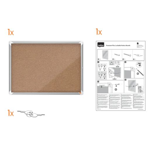 Vitrine interne Nobo. Porte batterie et surface sur le patio. Trois tailles