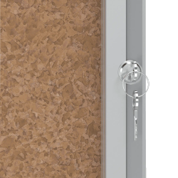Vitrine interne Nobo. Porte batterie et surface sur le patio. Trois tailles