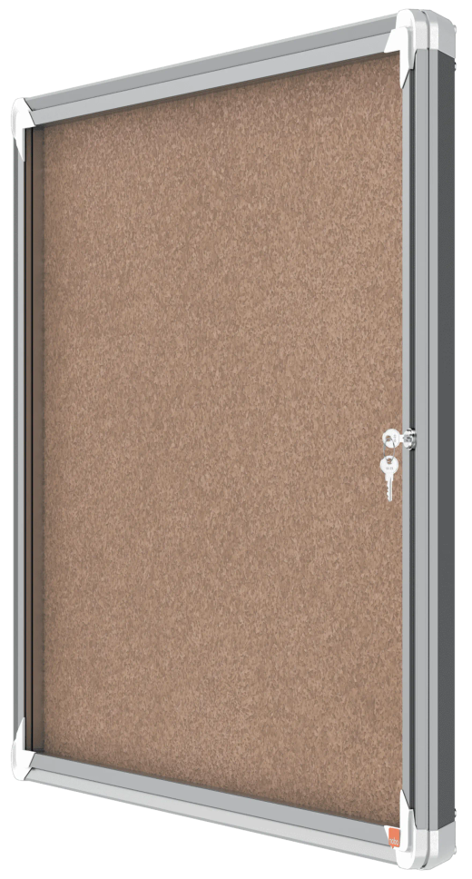 Vitrine interne Nobo. Porte batterie et surface sur le patio. Trois tailles