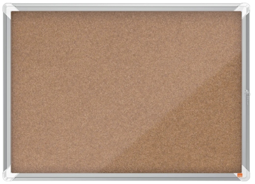 Vitrine interne Nobo. Porte batterie et surface sur le patio. Trois tailles