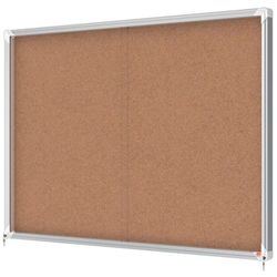 Vitrine interna Nobo. Porta de correr e superfície em cortiça. Dois tamanhos