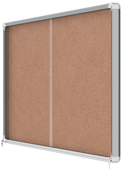 Vitrine interne Nobo. Porte courante et surface sur le patio. Deux tailles