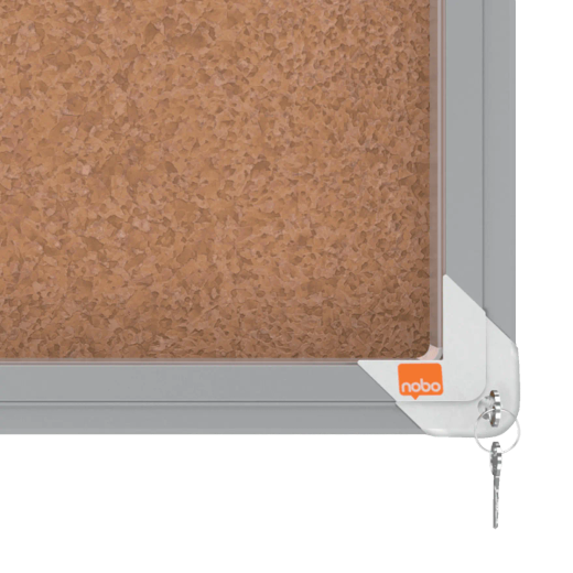 Vitrine interne Nobo. Porte courante et surface sur le patio. Deux tailles