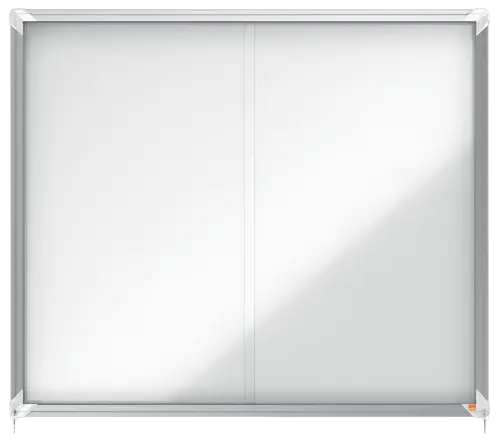 Vitrine interne Nobo. Support coulissant et surface magnétique. Quatre tailles
