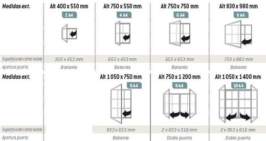 Vitrine magnétique d'extérieur Tradition