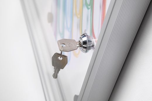 Vitrina vertical magnética de interior